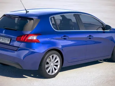 Peugeot 308 2018 3D model
