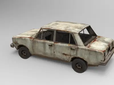Apocalyptic Car 3D model