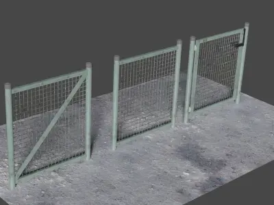 Garden Fence Low-poly 3D model