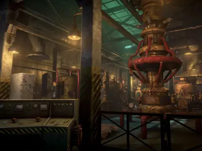 Manufactory game ready Low-poly 3D model