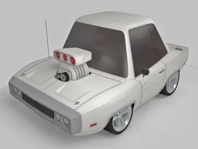 generic muscle cartoon car  3D model