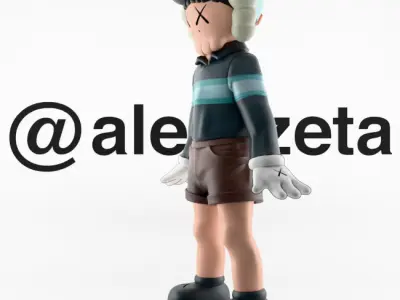  Kaws CHUL SU and YOUNG HEE Squid Game Season 3 Textured Low-poly 3D model