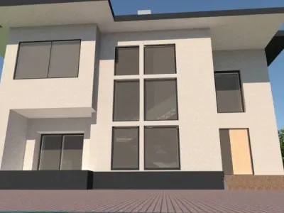 Luxury Mansion night 3D print model