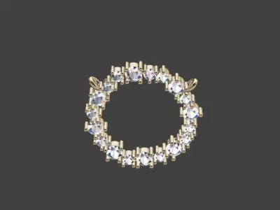 simple minimal diamond necklace  3D print model