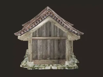Thatch Hut House 11 For Games and Films 3D Model Low-poly 3D model