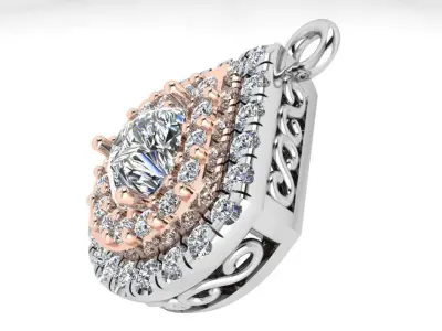 Fashion Diamond Pendant 3400 3D print model