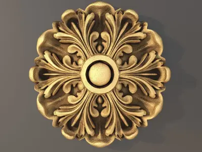 Carved decor 4 3D model purchase