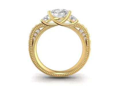 Luxury Solitaire Diamond Engagement Ring for Women 2016 3D print model