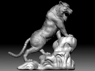 Tiger Sculpture 3D model
