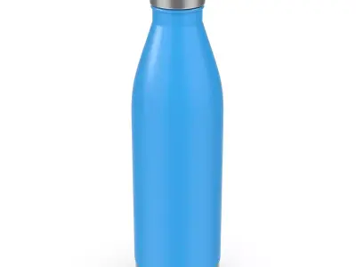 Blue Water Bottles Collection PBR 3D Model Pack