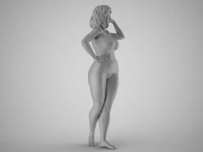 Woman Feeling Strong 3D print model