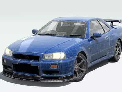 Nissan Skyline R34 VSPEC 3D model