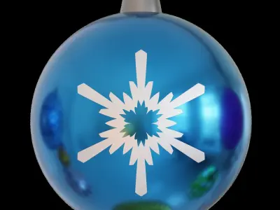 Christmas and New Year Tree Ball Ornaments 3D model