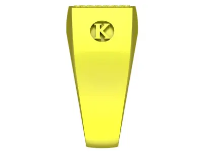 Square Pave Diamond Ring for Men 3D Jewelry Model 4534 3D print model