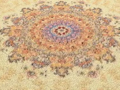 3 Rugs oriental rug Low-poly 3D model