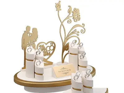 Stylish jewelry showcase 3D model