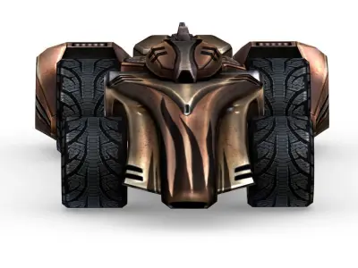 Cartoon Toy AR Racing Car 07 Low-poly 3D model