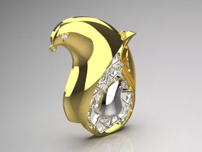 gold pendant jp0276 3D print model