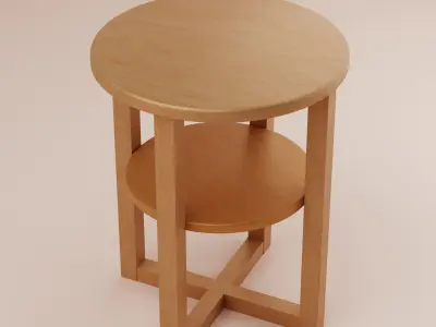 Side Table Circular 3D model