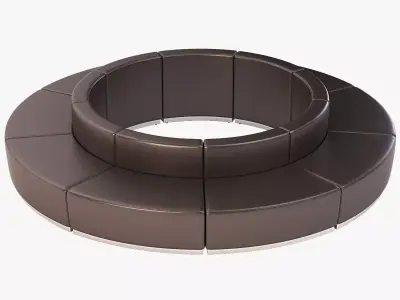 Krysten Sectional Convex Full Round Circular Sofa 3D model