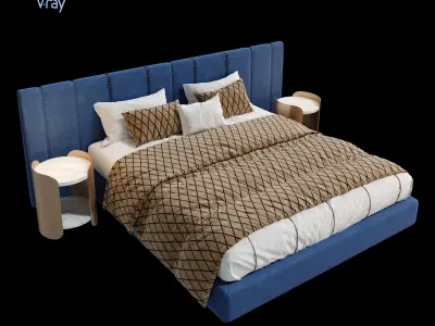 ARCHILINE Design Studio - CM - Bed - Group 01 3D Model Collection