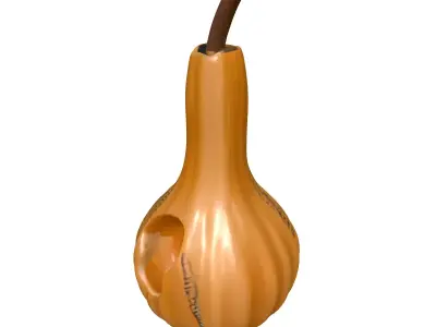 Carved Gourd Home Decor Ornament Low-poly 3D model