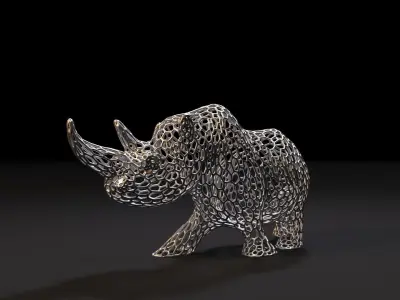 Rhino figure 3D print model