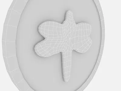 butterfly table 03 Low-poly 3D model