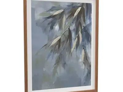 Original Bamboo Watercolor Wall Art PBR 3D model