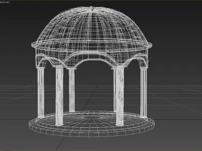 Glorieta center park model ready to unreal enginer 4  Free low-poly 3D model