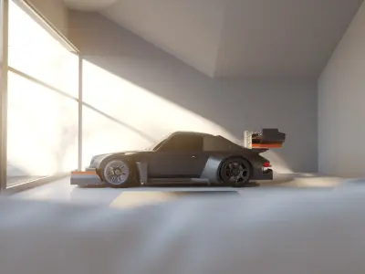 Porsche 911 1980 pikes peak wide body 3D model