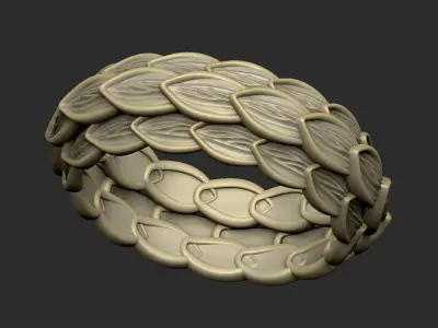 Art leave design queen king princess 3D print model