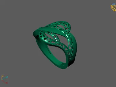 Fancy Womens Rings Plain Rings Ready STL 3DM Models Rings 3D print model