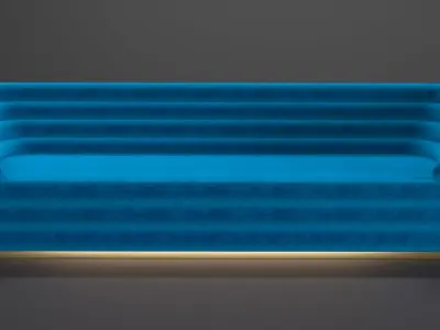 Modern Velvet Loffa Sofa for Lobby 3D model