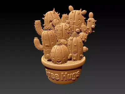 Free hug cactus 3D print model