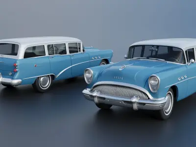 Buick Special Estate Wagon 1954 3D print model
