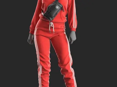 Womens Sportswear - Marvelous Designer with Video Process 3D model