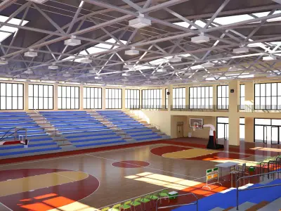 High School Gymnasium 3D model