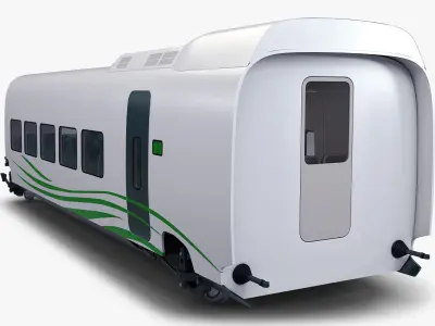 High Speed Railway Passenger Car v 1 3D model