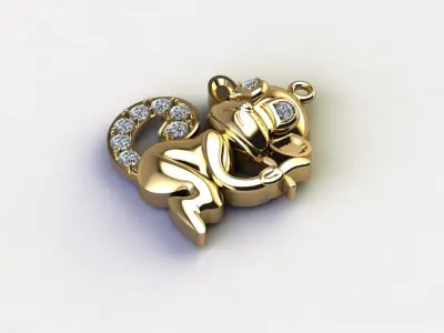 Monkey pendant jewelry  3D model