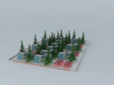 Leafy Petals 3D model