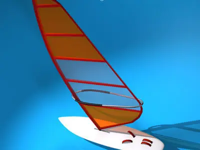 Windsurf sailboat 3D model