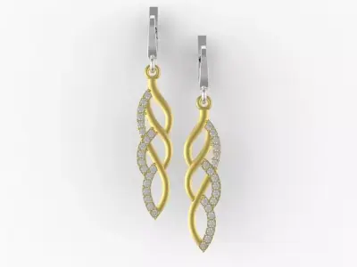 earrings lines 3D print model