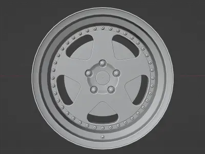 ROC - 3 Piece Wheels - Game Ready Low-poly 3D model