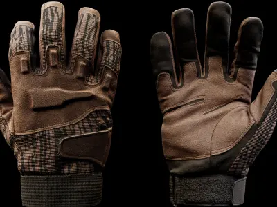 Tactical Gloves 004 Low-poly 3D model