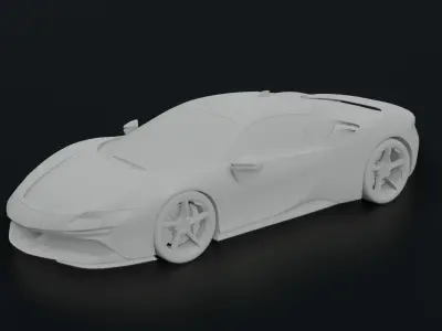 Ferrari SF90 Stradale 2021 Without Textures 3D model