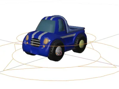 Toy Car Low-poly 3D model 6