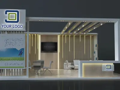  Booth Exhibition Stand a672b 3D model
