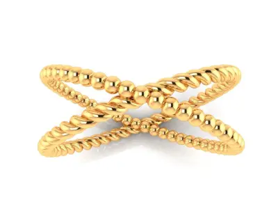 Ring M166 The luxury female abstract ring wedding 3D print model