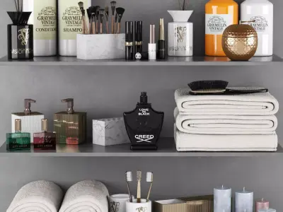 Bathroom set V001 3D model